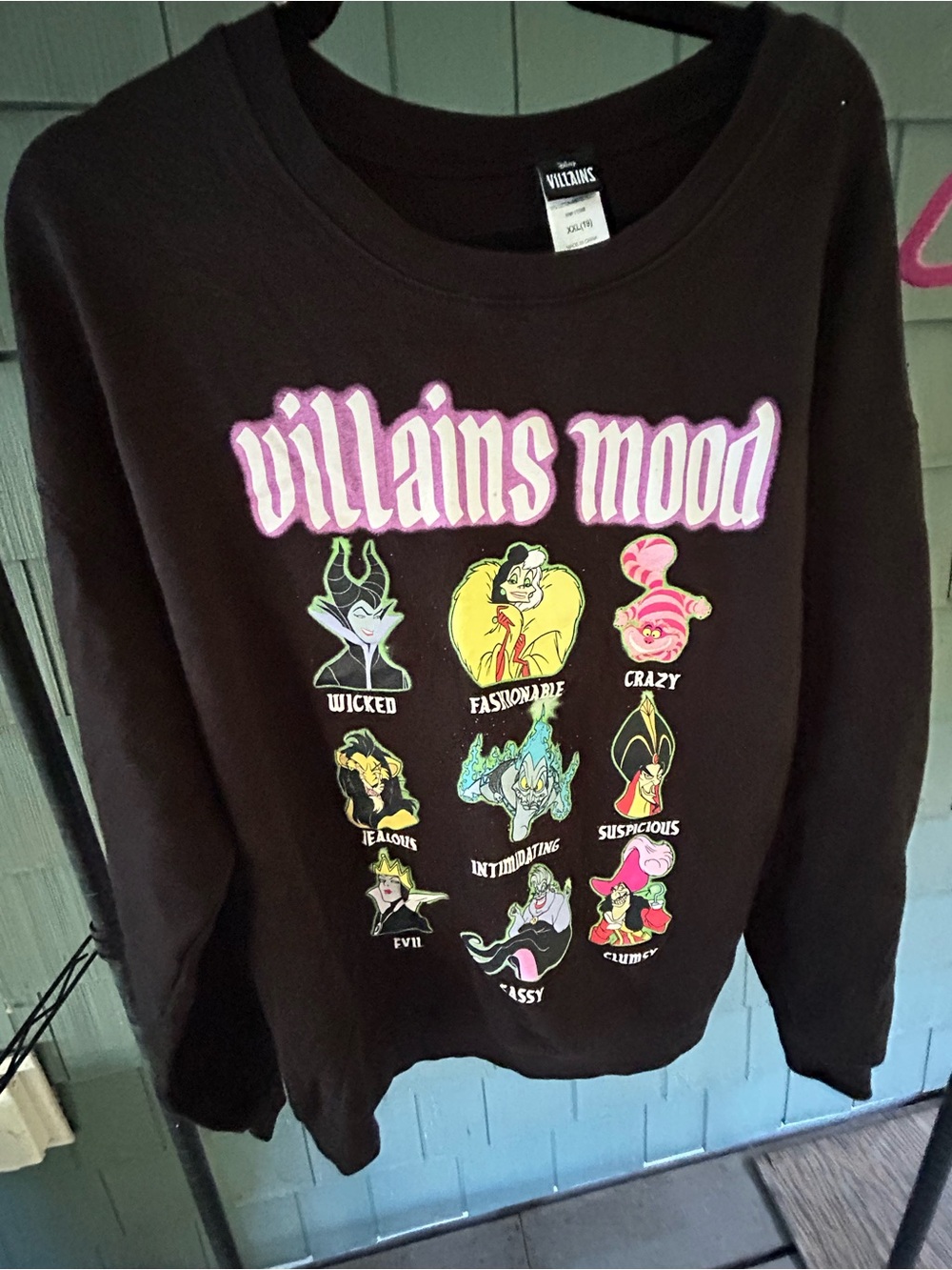 Villains Mood Black Graphic Sweatshirt - Disney Villains juniors 19